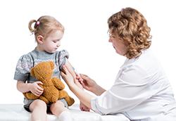 Child getting a vaccine