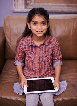 Girl with iPad