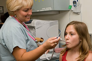 Girl at the doctor's