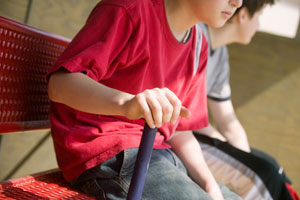 Kids sitting the bench