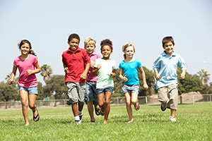 Kids running